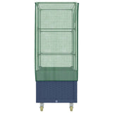 Raised Bed with Cover and Wheels Rattan Look 80x50x182 cm 4015836