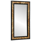 Mirror Black and Brown 90 x 2 x 50 cm Solid Wood Acacia 374118