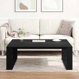 Coffee Table Black Oak 100 x 100 x 35 cm Engineered Wood 862073