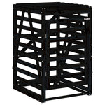 Quadruple Wheelie Bin Storage Black Solid Wood Pine 3157701
