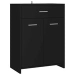 ZNTS Bathroom Cabinet Black 60x33x80 cm Engineered Wood 805025