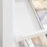 Magazine Rack with Shelf White 70 x 41 x 126 cm Engineered Wood 899527