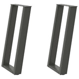 ZNTS Console Table Legs U-Shaped 2 pcs Anthracite 38x cm Steel 4012782