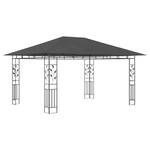 Gazebo with Mosquito Net&LED String Lights 4x3x2.73m Anthracite 3070317