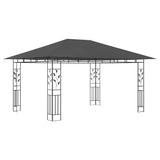 Gazebo with Mosquito Net&LED String Lights 4x3x2.73m Anthracite 3070317