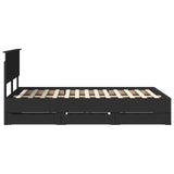 Bed Frame with Drawer Black 135 x 190 cm Engineer Wood 3407992