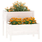 Planter White 84.5x84x75 cm Solid Wood Pine 822258