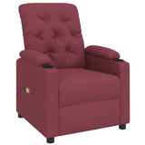 Massage Chair Wine Red Fabric 339115
