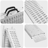 Foldable Ramp 200kg per ramp 2 pcs Silver 166 x 23 x 4.5 cm 42019250