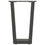 Coffee Table Legs V-Shape 2 pcs Anthracite 38x cm Steel 4012626