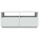 Coffee Table with LED Lights White 90x49x40 cm 839833