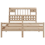 ZNTS Bookcase Bed without Mattress 140x190cm Solid Wood Pine 3322255