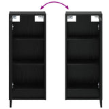 Wall-mounted Sink Vanity Black Oak 35 x 20 x 81 cm 890761