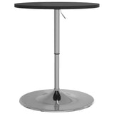 ZNTS Bar Table Black 60x60x90 cm Engineered Wood and Chromed Steel 4007193