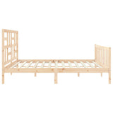 Bed Frame without Mattress 200x200 cm Solid Wood Pine 3193096