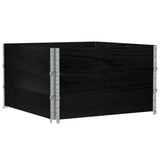 Garden Planter Black 100x100 cm Solid Wood Pine 3295432