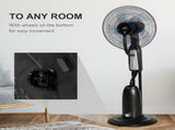 Pedestal Fan with Water Mist Spray, Standing Fan, Humidifying Misting Fan with 3 Speeds, 2.8L Water T3398P343236
