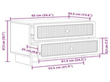 Bedside Cabinet Grey Sonoma 62 x 34.5 x 47.5 cm Engineered Wood 893861