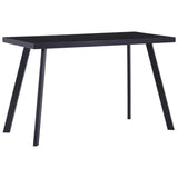 ZNTS Dining Table Black 120x60x75 cm Tempered Glass 281872