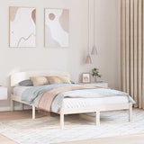 Bed Frame with Headboard White 120 x 190 cm Solid Pine Wood 872075