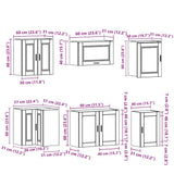 11 Piece Kitchen Cabinet Set "Porto" White Engineered Wood 3314931