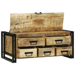 Coffee Table Brown 90 x 50 x 38 cm Solid rough mango wood 4104724