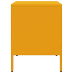 ZNTS Bedside Cabinets 2 pcs Mustard Yellow 36x39x50.5 cm Steel 842929