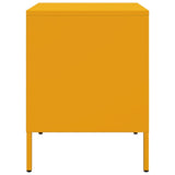 ZNTS Bedside Cabinets 2 pcs Mustard Yellow 36x39x50.5 cm Steel 842929