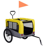 2-in-1 Pet Bike Trailer & Jogging Stroller Yellow and Grey 92442