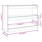 Book Cabinet/Room Divider Grey Sonoma 100x30x72 cm 813630