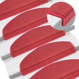 Stair Mats 30 pcs 65x24x4 cm Red Half Round Large 3365754