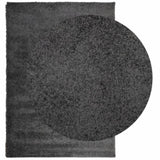 Shaggy Rug PAMPLONA High Pile Modern Anthracite 140x200 cm 375191