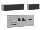 Work Cabinet Set with Drawer with Storage Manual 8 pcs Black 3321462