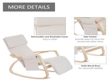 Rocking Lounge Chair Recliner Relaxation Lounging Relaxing Seat with Adjustable Footrest, Side T3398P328105