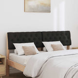 Upholstered Headboard Black 150 cm Solid Pine Wood 879171