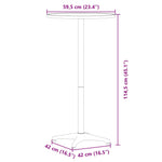 Outdoor Bar Table Height Adjustable 59.5x70/114.5 cm Aluminium 4007198