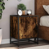 ZNTS Bedside Cabinets 2 pcs Smoked Oak 40x31x50 cm Engineered Wood and Metal 848714