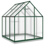 Greenhouse with Base Frame Green 169x169x202 cm Aluminium 4005832