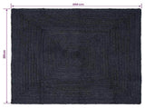 Area Rugs Square Dark Grey 200 x 200 cm Jute 42010440
