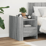 ZNTS Bedside Cabinet Grey Sonoma 45x50x50 cm Engineered Wood 848281