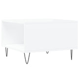 ZNTS Coffee Table High Gloss White 55x55x36.5 cm Engineered Wood 830758