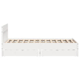 Bed Frame without Mattress White 120x200 cm Solid Wood Pine 3301870