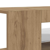 TV Cabinet with LED Lights Artisan Oak 135x39x30 cm Engineered Wood 856324