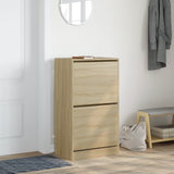 Shoe Cabinet with 2 Flip-Drawers Sonoma Oak 60x42x108 cm 3214387