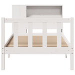 Bookcase Bed without Mattress White 90x200 cm Solid Wood Pine 3321681