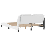 Bed Frame with LED without Mattress "Zadar" White 180x200 cm 3214125