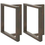 Dining Table Legs T-Shaped 2 pcs Black 80x35x cm Steel 4013063