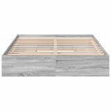 Bed Frame with Drawers without Mattress Grey Sonoma 150x200 cm King Size 3280655