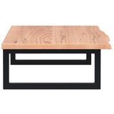 Basin Shelf Wall Mounted Steel and Solid Wood Oak 3302569