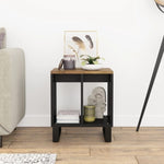 ZNTS Side Table 40x31x46 cm Solid Wood Mango&Engineered Wood 350647